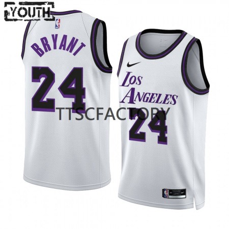 Kinder NBA Los Angeles Lakers Trikot Kobe Bryant 24 Nike 2022-23 City Edition Weiß Swingman